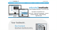 Desktop Screenshot of educate2motivate.com