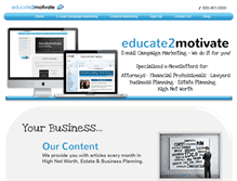 Tablet Screenshot of educate2motivate.com